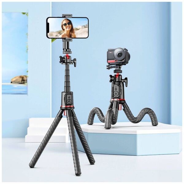 Selfie Stick Tripod Flexible Bluetooth Tech-Protect L07S black 5906203691258