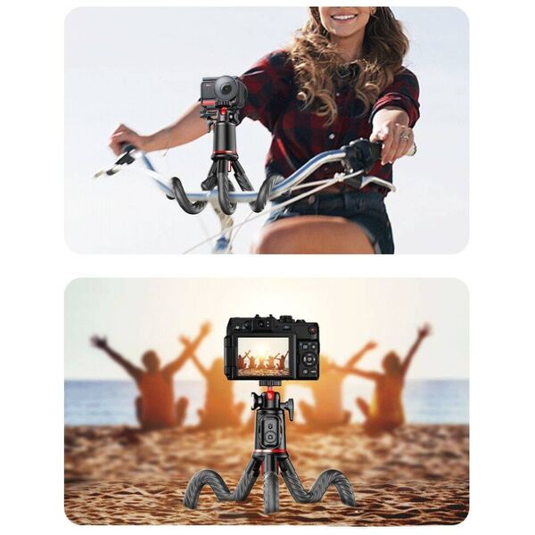 Selfie Stick Tripod Flexible Bluetooth Tech-Protect L07S black 5906203691258