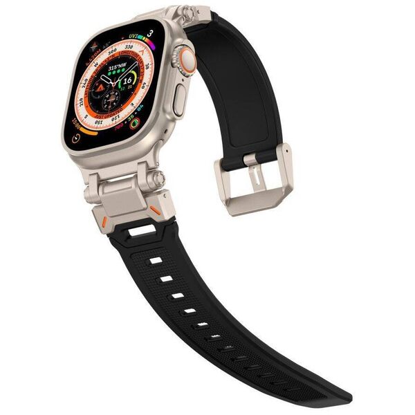 Strap for APPLE WATCH 4 / 5 / 6 / 7 / 8 / 9 / SE / ULTRA 1/2 (44 / 45 / 49 MM) Tech-Protect Delta Pro black-titanium 5906302307821