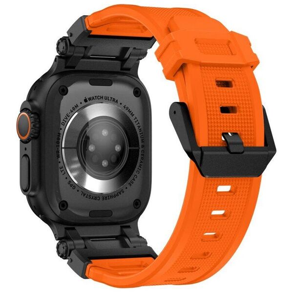 Strap for APPLE WATCH 4 / 5 / 6 / 7 / 8 / 9 / SE / ULTRA 1/2 (44 / 45 / 49 MM) Tech-Protect Delta Pro orange-black 5906302307838