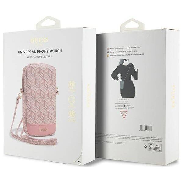 Bag Guess Zip GCube Bottom Stripe (GUWBZPGCSPGP) pink 3666339210670