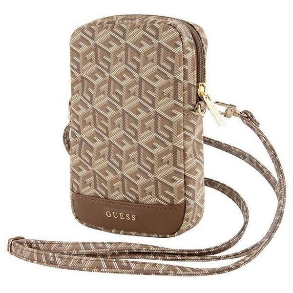 Bag Guess Zip GCube Bottom Stripe (GUWBZPGCSPGW) brown 3666339210663