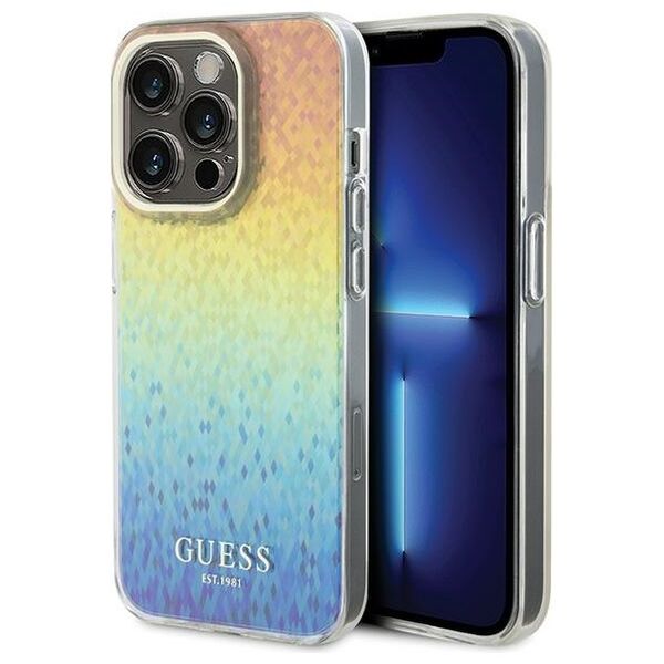 Guess case for  iPhone 14 Pro 6,1&quot; GUHCP14LHDECMI HC IML FACETED MIRROR DISCO IRIDESCENT 3666339172299