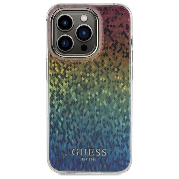 Guess case for  iPhone 14 Pro 6,1&quot; GUHCP14LHDECMI HC IML FACETED MIRROR DISCO IRIDESCENT 3666339172299