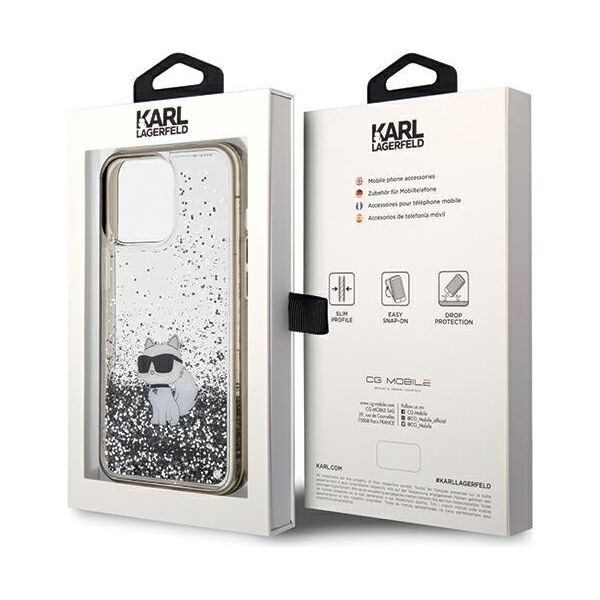 Karl Lagerfeld case for iPhone 13 Pro 6,1&quot; KLHCP13LLKCNSK HC LIQ. GLITTER C TRANSPARENT 3666339164133