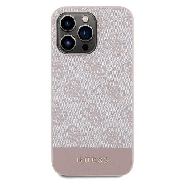 Guess case for iPhone 14 Pro Max 6,7&quot; GUHCP14XG4GLPI pink HC PC/TPU 4G PU BOTTOM STRIPE 3666339218973