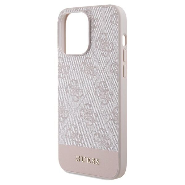 Guess case for iPhone 14 Pro Max 6,7&quot; GUHCP14XG4GLPI pink HC PC/TPU 4G PU BOTTOM STRIPE 3666339218973