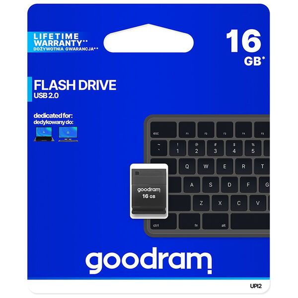 Goodram pendrive 16GB USB 2.0 UPI2 black 5908267920336