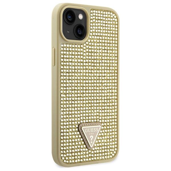 Guess case for iPhone 14 Plus 6,7&quot; GUHCP14MHDGTPD gold hardcase Rhinestone Triangle 3666339120061