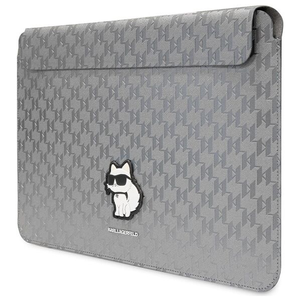 Karl Lagerfeld sleeve KLCS16SAKHPCK 14” silver Sleeve Mono Saffiano Choupette 3666339170585