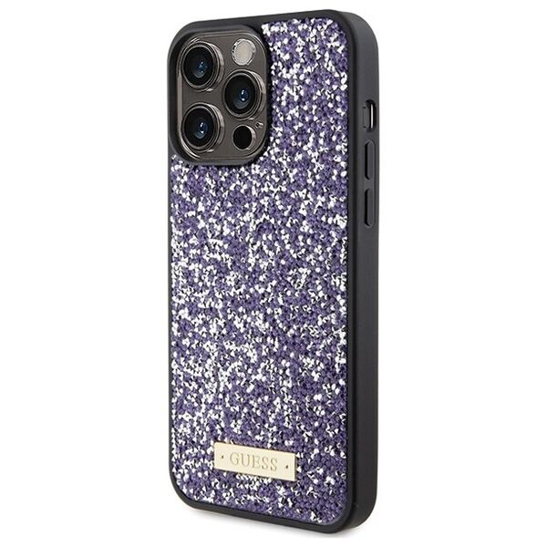 Guess case for iPhone 15 Pro 6,1&quot; GUHCP15LPFGSBSP light pink HC Rhinestone Meta Logo 3666339153823