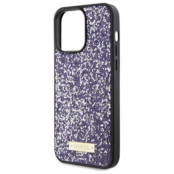 Guess case for iPhone 15 Pro 6,1&quot; GUHCP15LPFGSBSP light pink HC Rhinestone Meta Logo 3666339153823