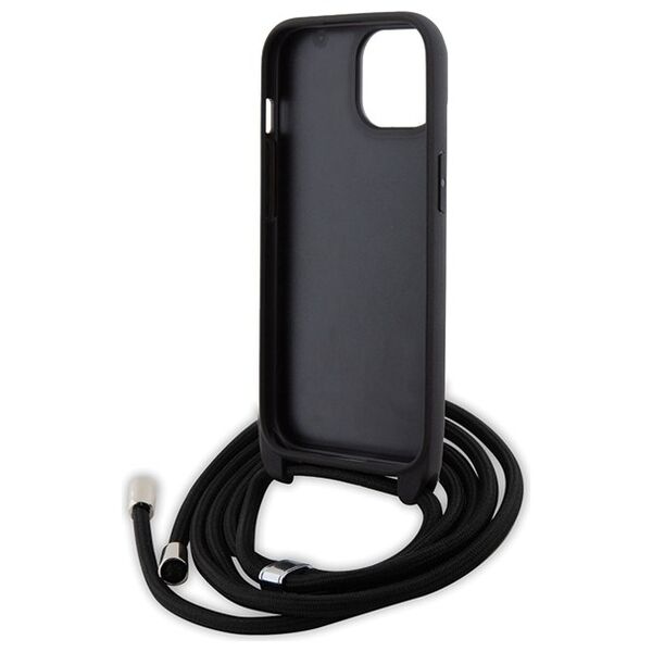 Karl Lagerfeld case for iPhone 15 6,1&quot; KLHCP15SSAKCPSK black HC Saffiano KC Metal Pin Crossbody 3666339165758
