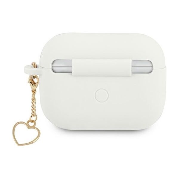 Guess case for Airpods Pro GUAPLSCHSH white Silicone Heart Charm 3666339039134