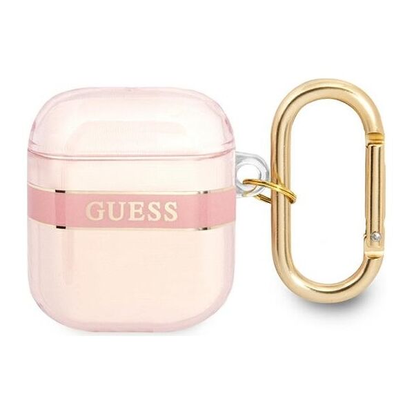 Guess case for AirPods 1 / 2 GUA2HHTSP pink Cord 3666339047078