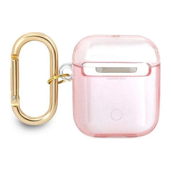 Guess case for AirPods 1 / 2 GUA2HHTSP pink Cord 3666339047078