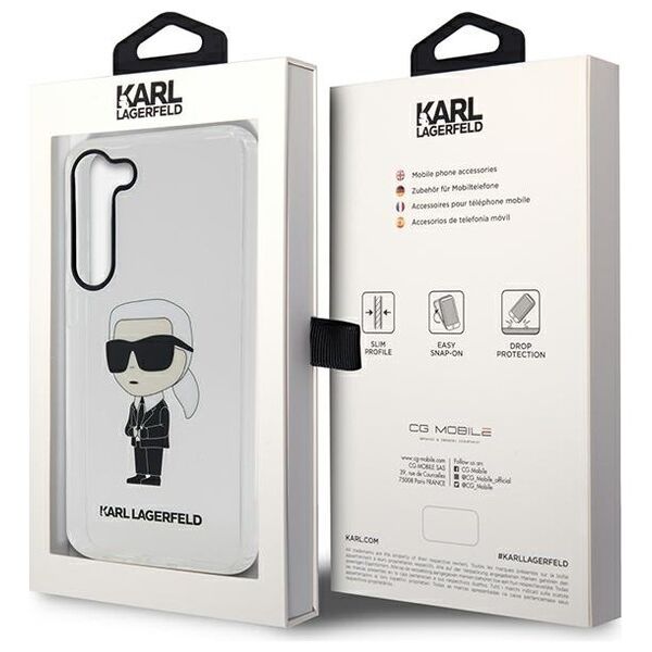 Karl Lagerfeld case for Samsung Galaxy S23 KLHCS23SHNIKTCT transparent HC IML NFT Ikonik 3666339117795