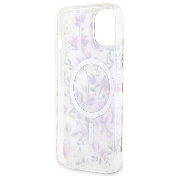 Guess case for iPhone 14 6,1&quot; GUHMP14SHCFWST transparent hardcase Magsafe IML Flower 3666339115630