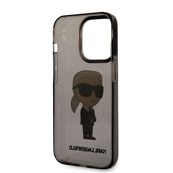 Karl Lagerfeld case for iPhone 14 Pro Max 6,7&quot; KLHCP14XHNIKTCK black hardcase Ikonik Karl Lagerfeld 3666339087074