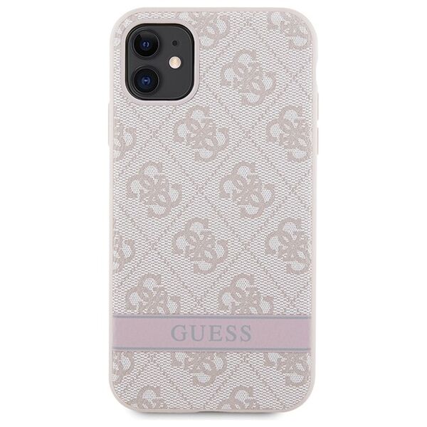 Guess case for iPhone 11 GUHCN61P4SNP pink HC 4G Stripe 3666339170127