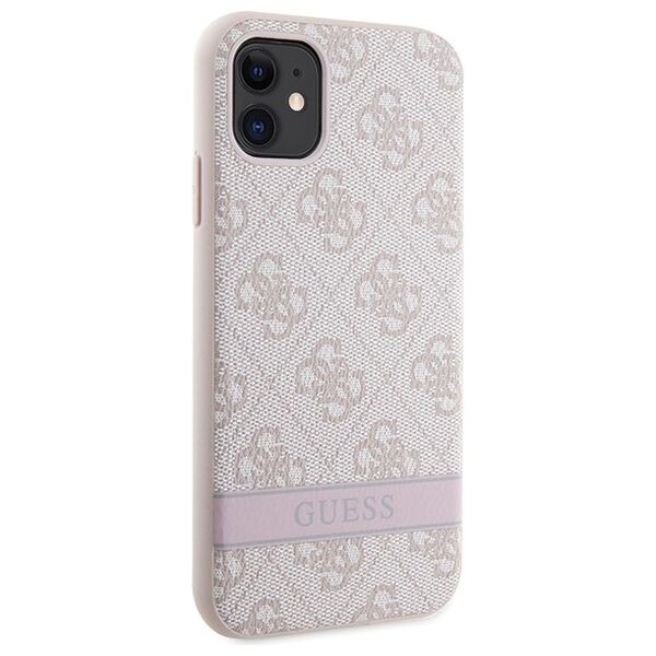 Guess case for iPhone 11 GUHCN61P4SNP pink HC 4G Stripe 3666339170127