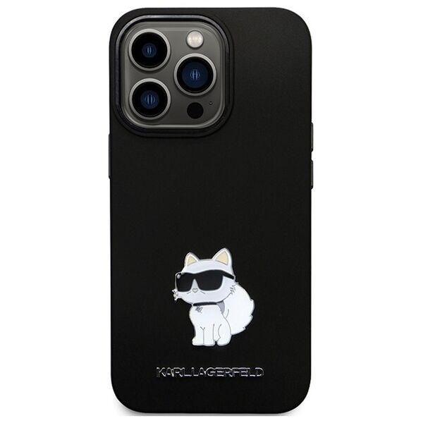 Karl Lagerfeld case for iPhone 14 Pro Max 6,7&quot; KLHCP14XSMHCNPK black HC Silicone C Metal Pin 3666339166342