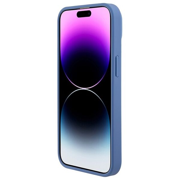 Guess case for iPhone 15 6.1&quot; GUHCP15SP4TDSCPB blue hardcase Crossbody 4G Metal Logo 3666339147082
