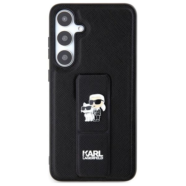 Karl Lagerfeld case for Samsung Galaxy S24+ KLHCS24MGSAKCPK black HC GRIPSTAND SAFFIANO KC PINS 3666339242152