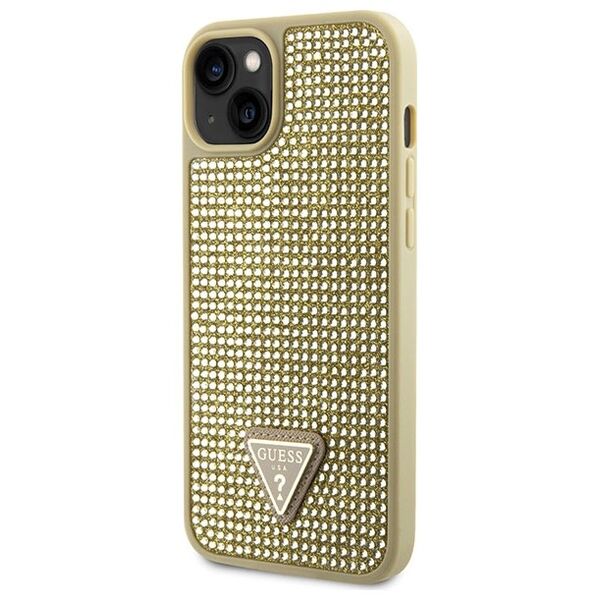 Guess case for iPhone 14 6,1&quot; GUHCP14SHDGTPD gold hardcase Rhinestone Triangle 3666339120054