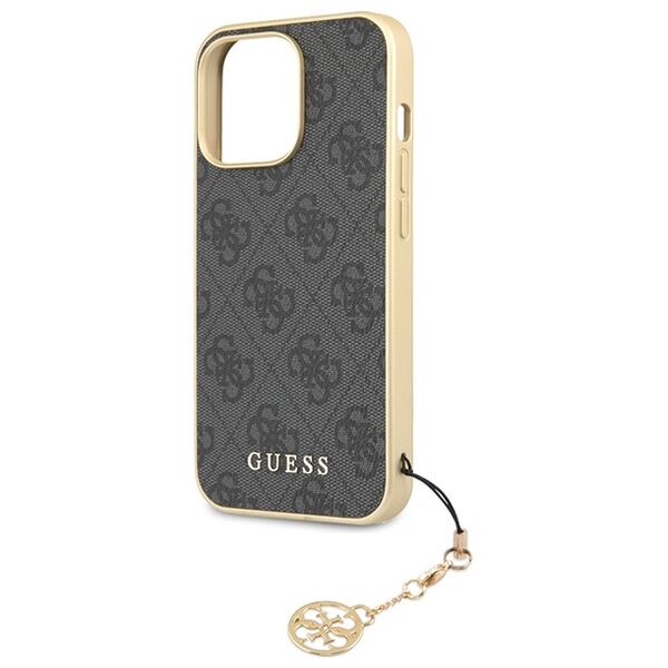 Guess case for iPhone 14 Pro 6,1&quot; GUHCP14LGF4GGR grey HC PU 4G Charm 3666339169879