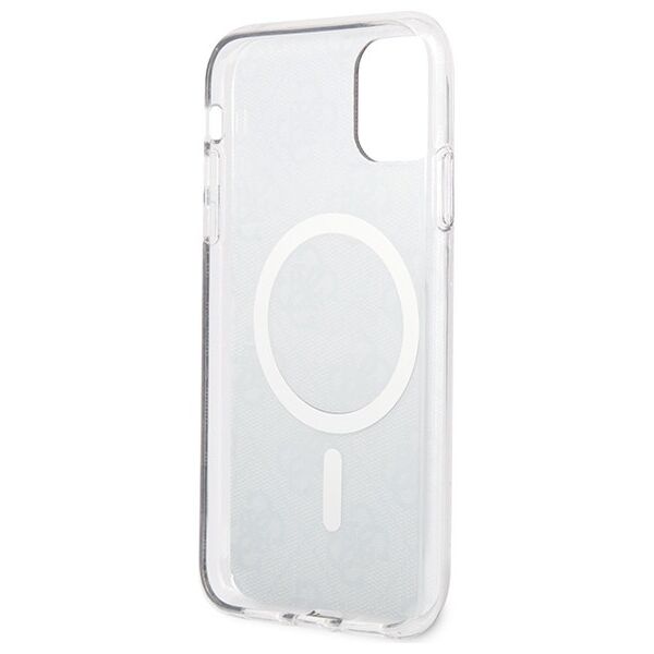 Guess set case + charger for iPhone 11 6,1&quot; GUBPN61H4EACSW brown hard case 4G Print MagSafe 3666339103385