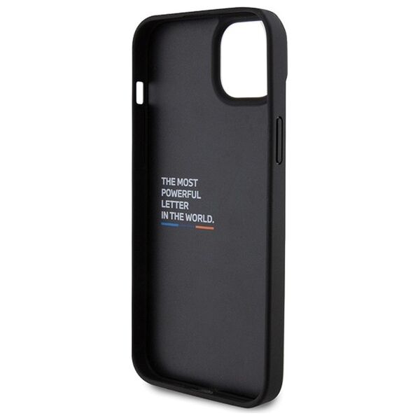 BMW case for iPhone 15 Plus 6,7&quot; BMHCP15M22NBCK black HC PU Carbon 3666339143848