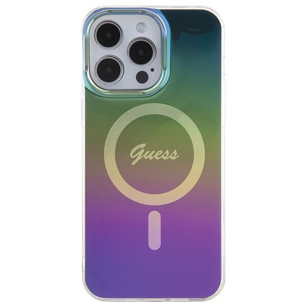 Guess case for iPhone 15 Pro 6,1&quot; GUHMP15LHITSK black HC IML Magsafe Iridescent 3666339154660