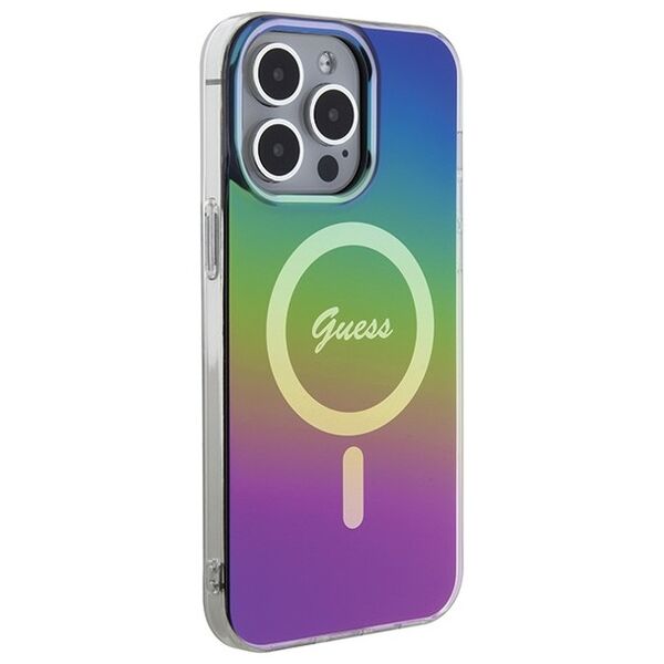 Guess case for iPhone 15 Pro 6,1&quot; GUHMP15LHITSK black HC IML Magsafe Iridescent 3666339154660