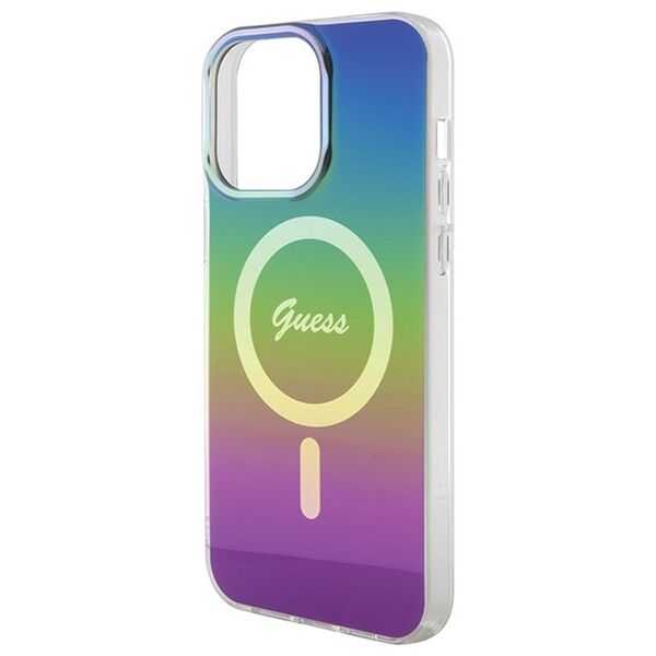 Guess case for iPhone 15 Pro 6,1&quot; GUHMP15LHITSK black HC IML Magsafe Iridescent 3666339154660