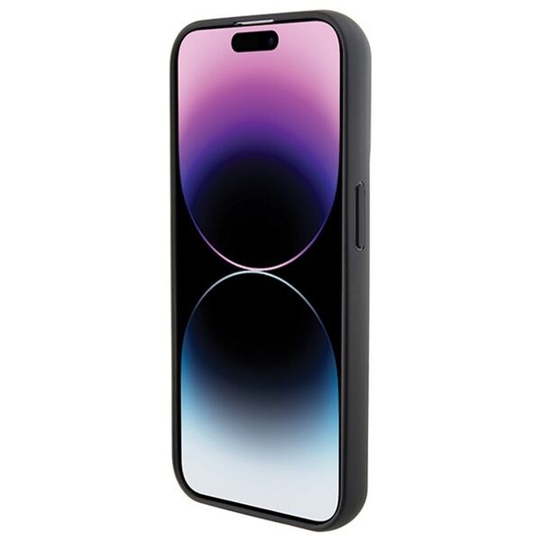 Karl Lagerfeld case for iPhone 14 Pro Max 6,7&quot; KLHCP14XGSACHPK HC GRIPSTAND SAFFIANO CHOUPETTE PINS BLACK 3666339207427