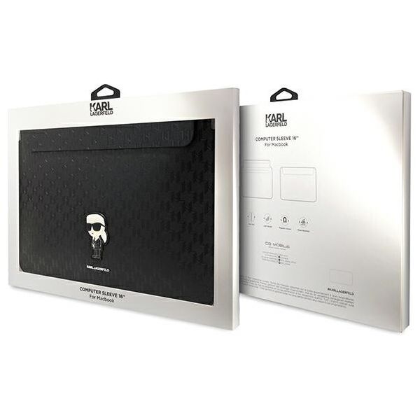 Karl Lagerfeld sleeve KLCS16SAKHPKK 16” black Sleeve Mono Saffiano Ikonik 3666339170530