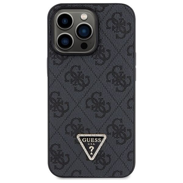 Guess case for iPhone 13 Pro 6,1&quot; GUHCP13LP4TDSCPK black HC PU Leather Metal Logo Strass Crossbody 3666339146740