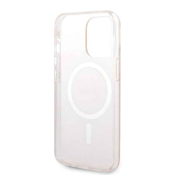 Guess set case + charger for iPhone 13 Pro 6,1&quot; GUBPP13LH4EACSP pink hard case 4G Print MagSafe 3666339103026
