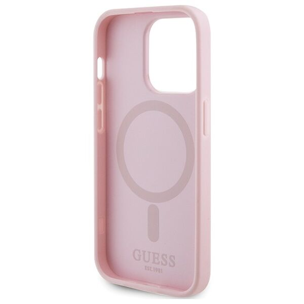 Guess case for iPhone 13 Pro Max 6,7&quot; GUHMP13XPSAHMCP pink Saffiano Magsafe 3666339156138