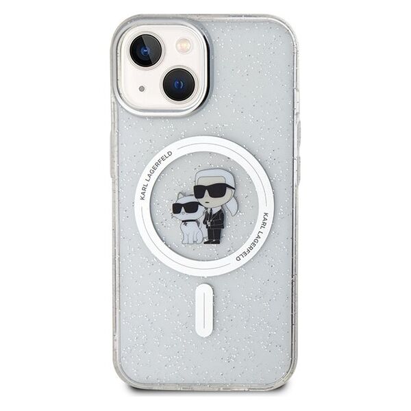 Karl Lagerfeld case for iPhone 15 Plus 6,7&quot; KLHMP15MHGKCNOT transparent HC Magsafe IML KC Glitter 3666339162764