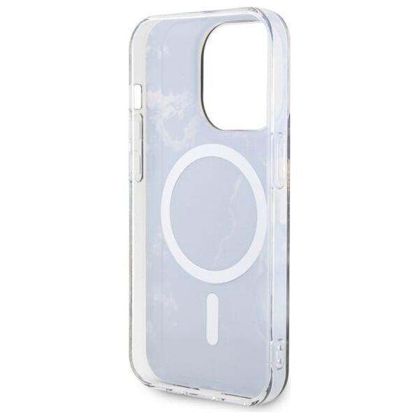 Guess case for iPhone 14 Pro Max 6,7&quot; GUHMP14XHTMRSK black hard case Golden Marble MagSafe 3666339115784