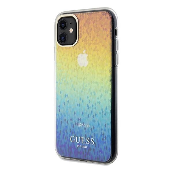 Guess case for  iPhone 11 GUHCN61HDECMI HC IML FACETED MIRROR DISCO IRIDESCENT 3666339172213