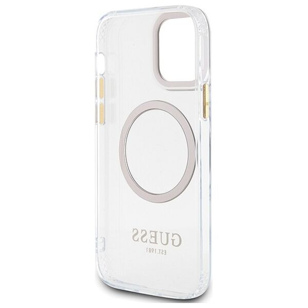 Guess case for iPhone 12 / 12 Pro 6,1&quot; GUHMP12MHTRMD gold HC MAGSAFE METAL OUTLINE 3666339169923