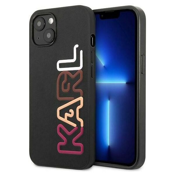 Karl Lagerfeld case for iPhone 13 Pro KLHCP13LPCOBK black hard case Multipink Logo 3666339049348