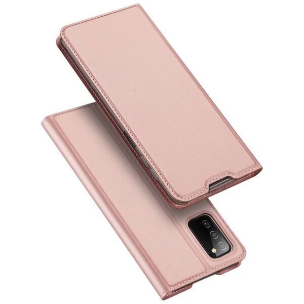 Case SAMSUNG GALAXY A03S with a flip Dux Ducis Skin Leather light pink 6934913049716