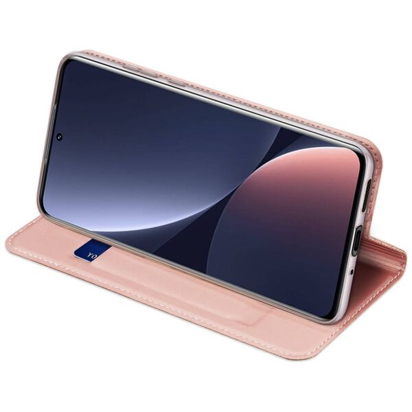 Case XIAOMI 12 PRO with a Flip Dux Ducis Skin Leather light pink 6934913041536