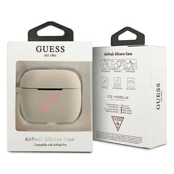 Original Case APPLE AIRPODS PRO Guess Silicone Vintage (GUACAPLSVSGP) gray 3700740495506