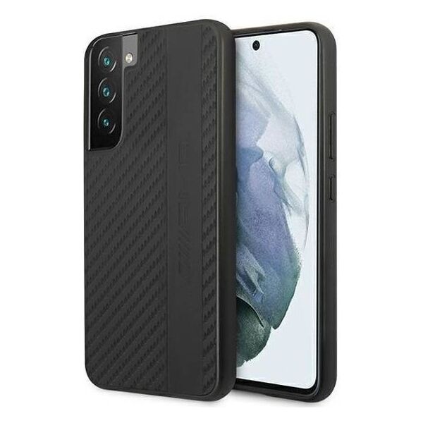 Case SAMSUNG GALAXY S22+ PLUS Mercedes AMG Hardcase Carbon Stripe&Embossed (AMHCS22MBLSCA) black 3666339043650