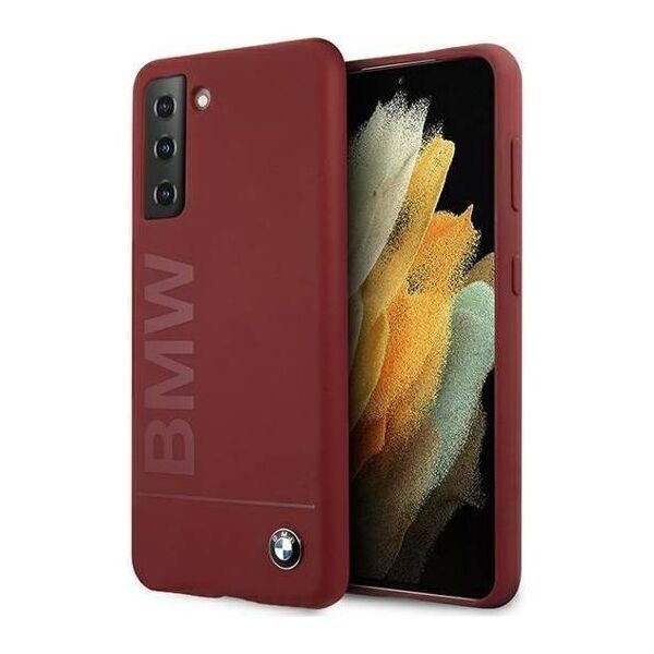 Original Case SAMSUNG GALAXY S21+ BMW Hardcase Silicone Signature Logo (BMHCS21MSLBLRE) red 3700740497425